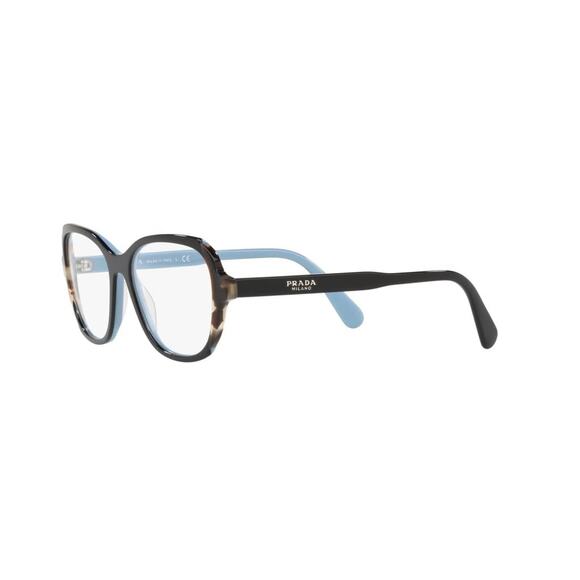 Eyeglasses Prada PR 3 VV KHR1O1 Top Black/Azure/Spotted Brown, 54/17/140 - Picture 1 of 6